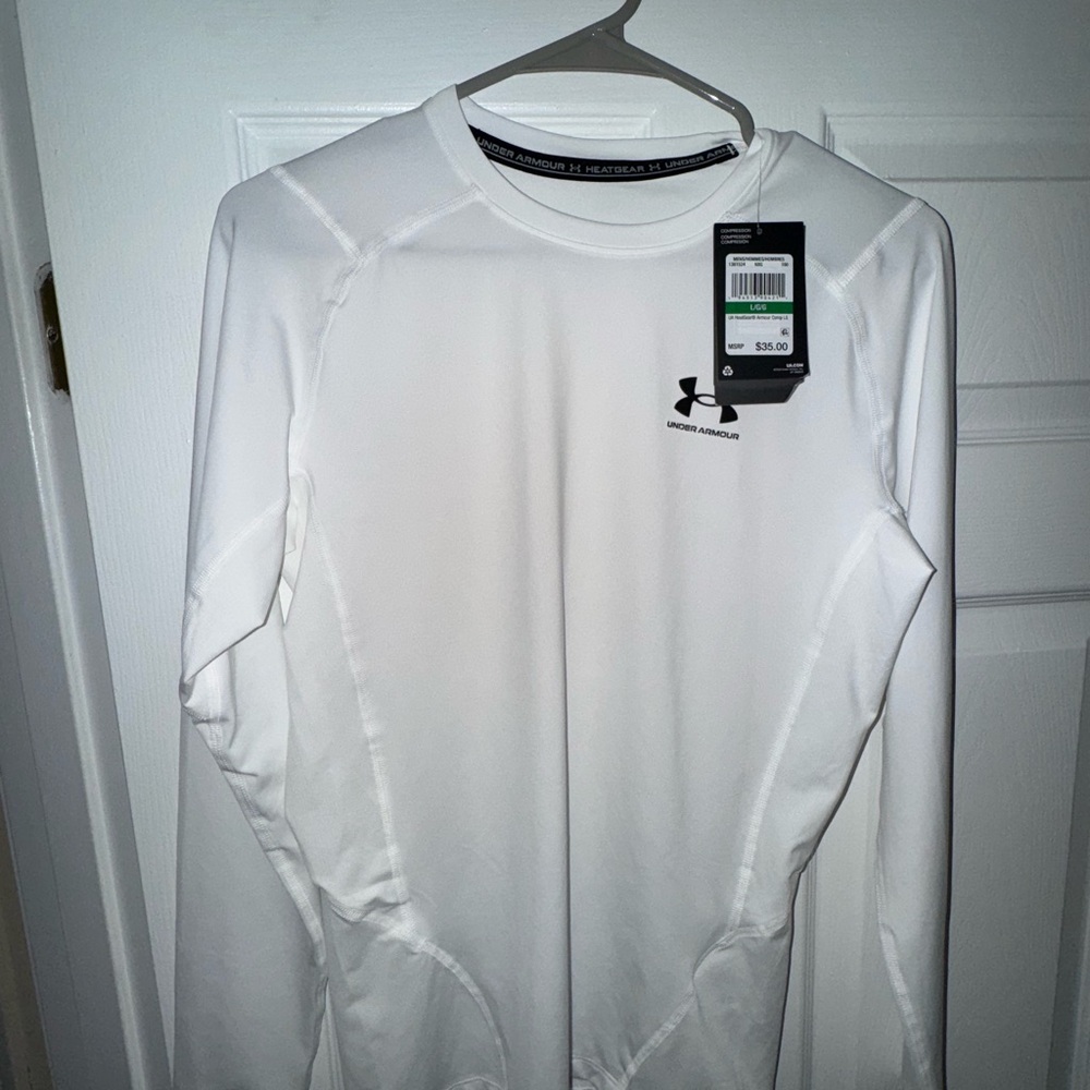 Under Armour White Compression Long Sleeve